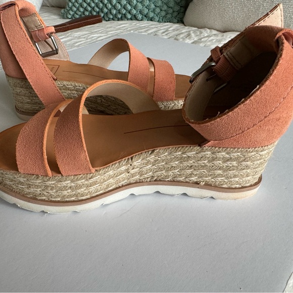 Dolce Vita Shoes - Dolce Vita Platform Wedges, 6, Peach colored Suede, Buckle Strap, NWOT